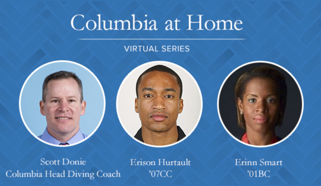 https://columbiauniversity.zoom.us/webinar/register/WN_CT9oM0N0RDq-UPO1hOBEZA Banner for Columbia Takes on the Olympics